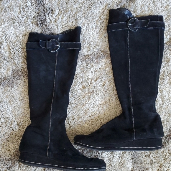 LK Bennett Suede Knee High Boots Size 41